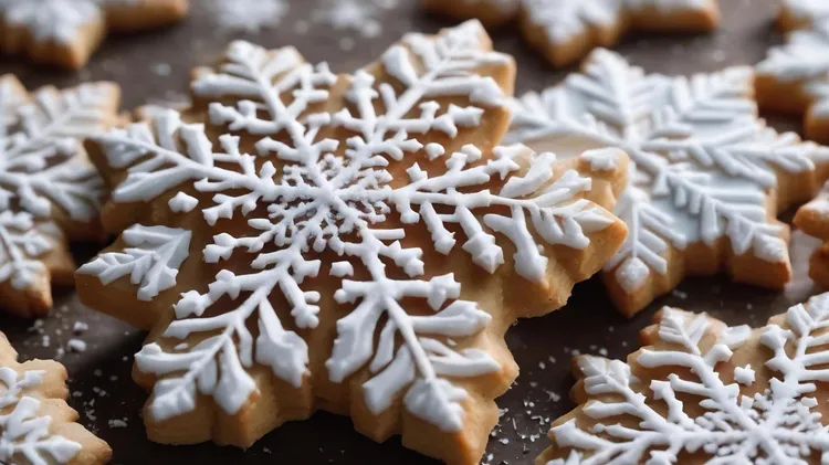 Honey cinnamon snowflakes