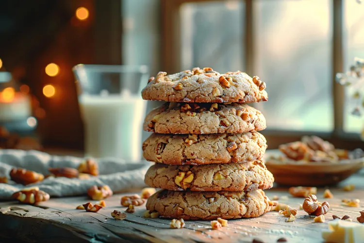 Honey, walnut and olive oil cookies