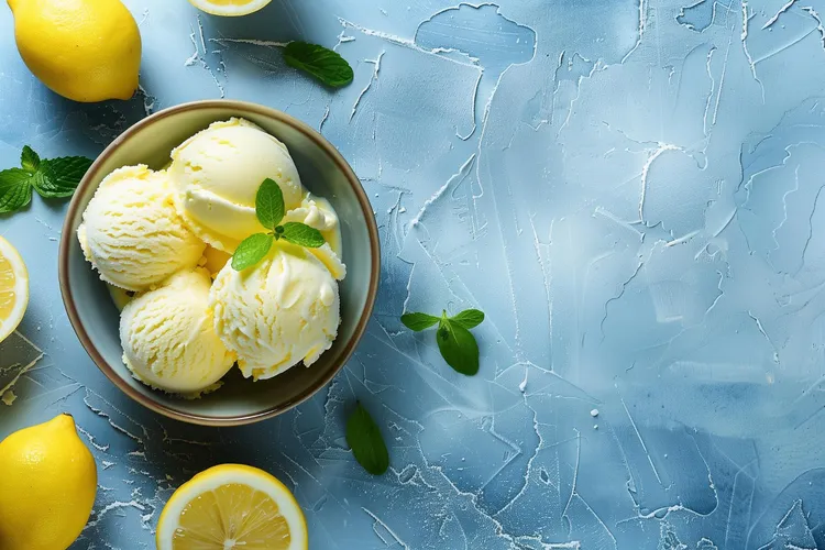Lemon delicious ice-cream