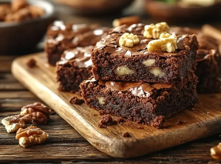 Walnut and chocolate brownies