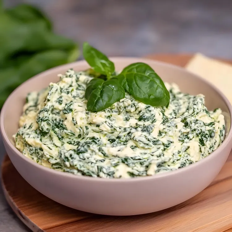 Low carb mashed cauliflower with spinach
