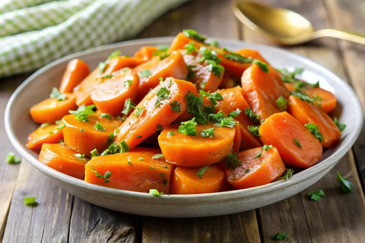 Maple orange glazed carrots