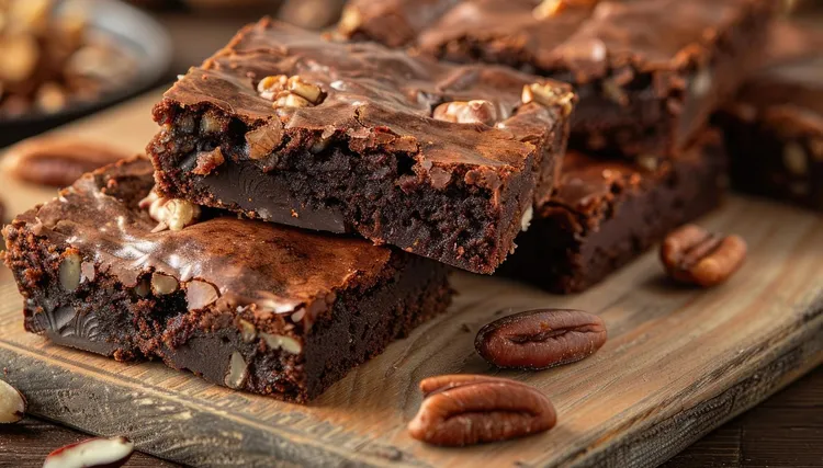 Maple-roasted pecan brownies