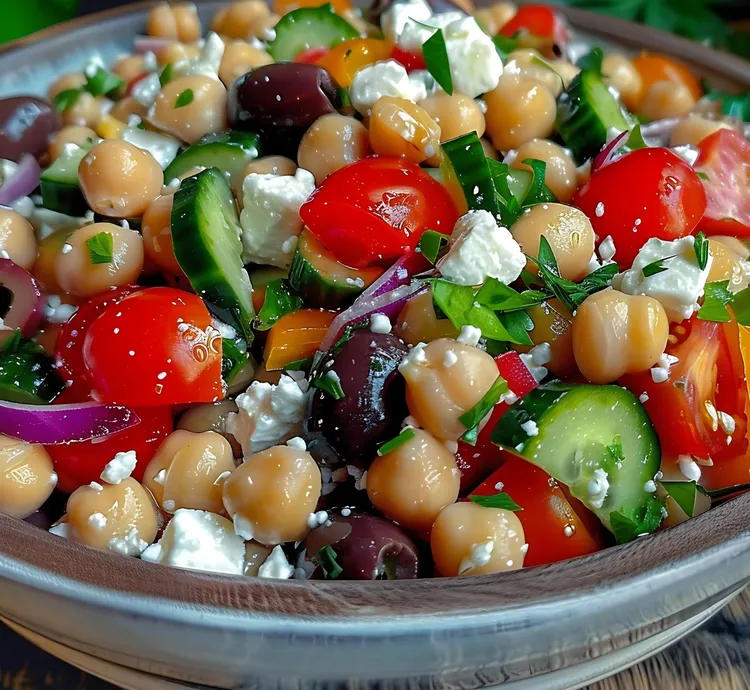 Mediterranean chickpea salad