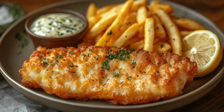 Oven-baked fish 'n' chips