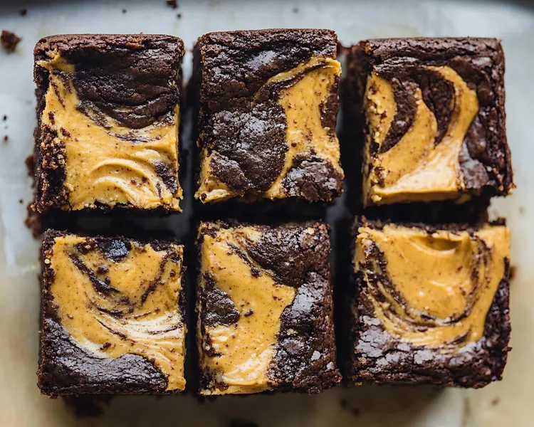 Peanut butter swirl brownies