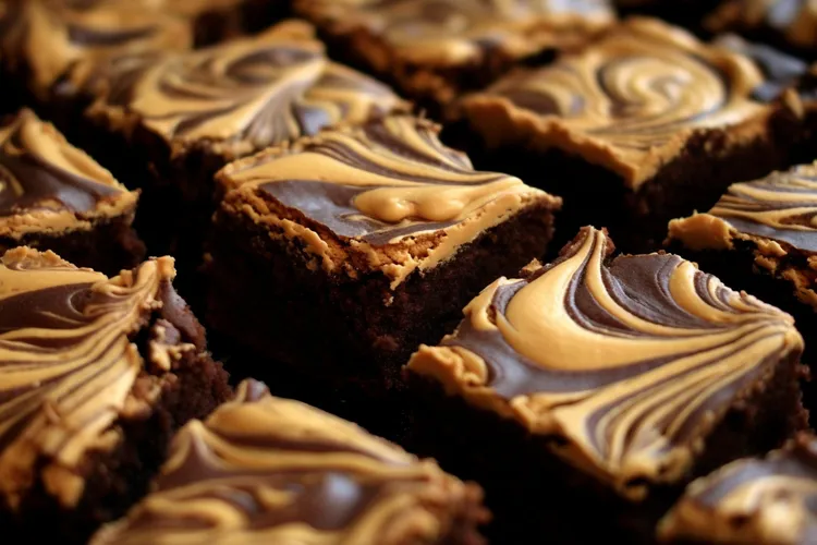 Peanut butter swirl brownies