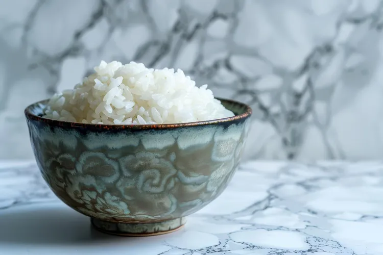 Fluffy and delicious steamed white rice