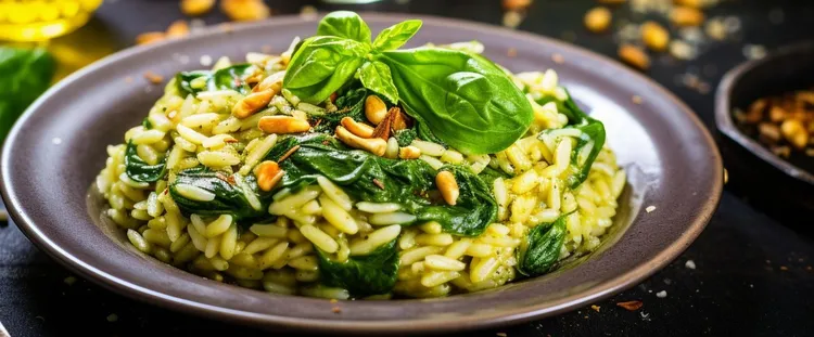 Pine nut and basil rice