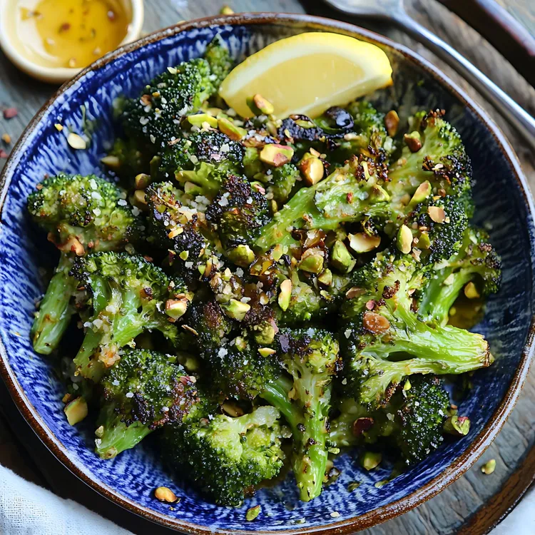 Roasted broccoli with lemon vinaigrette