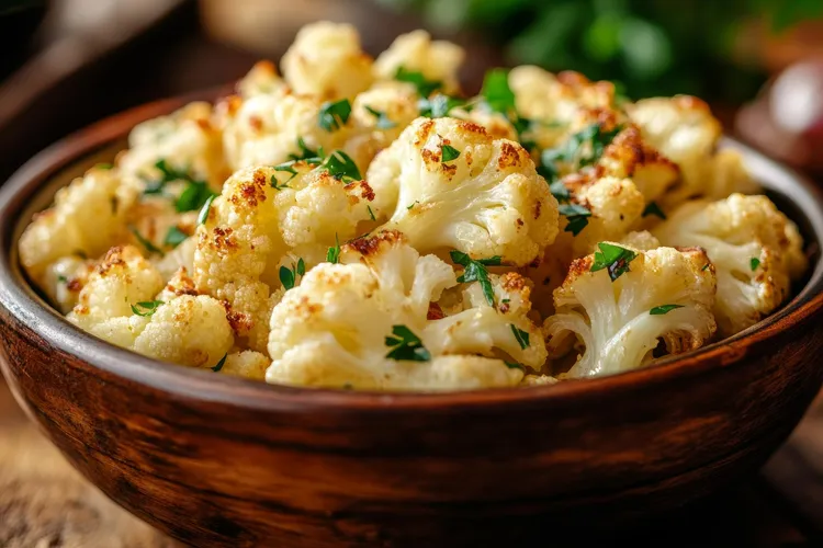 Roasted cauliflower with garlic