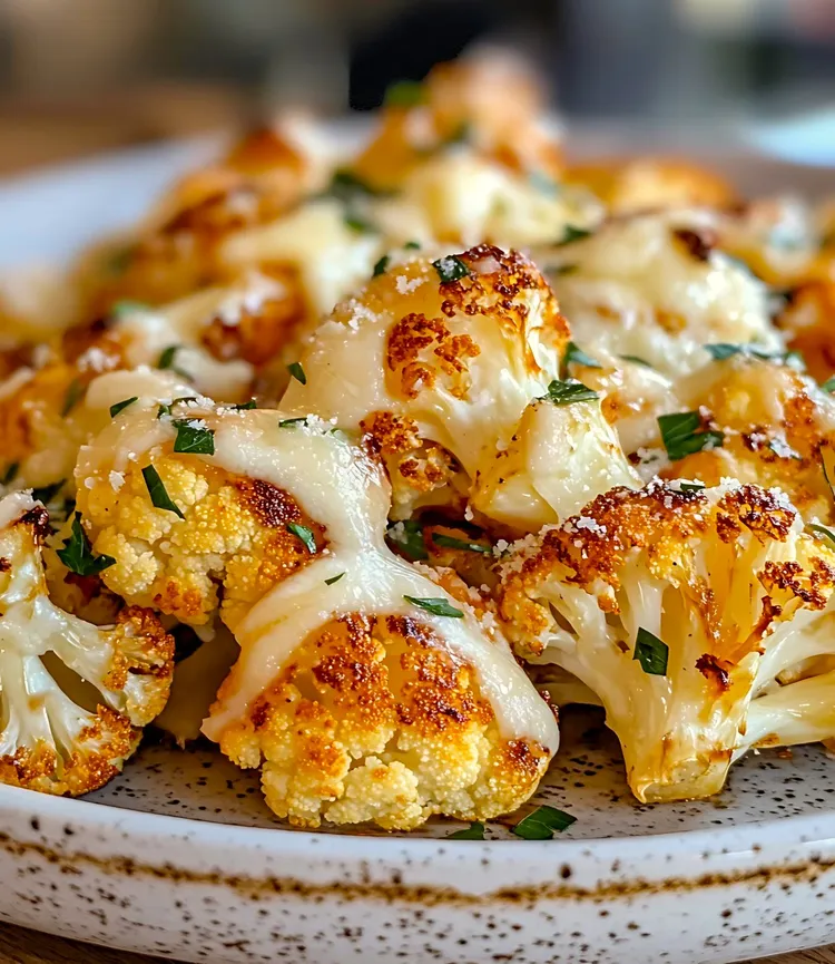 Roasted cauliflower with parmesan and chives