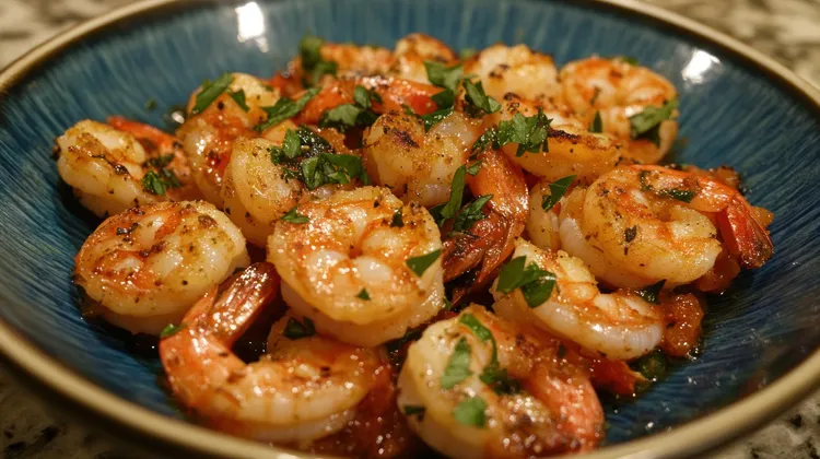 Garlic and parsley sautéed shrimps