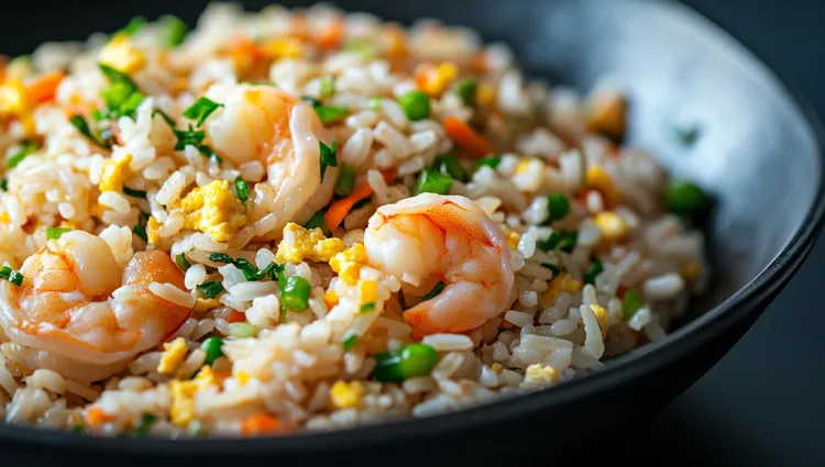 Shrimp and egg fried rice