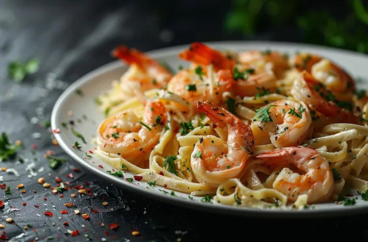 Shrimp scampi pasta