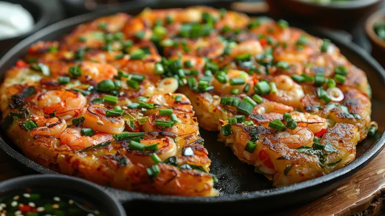Shrimp & vegetable pancake