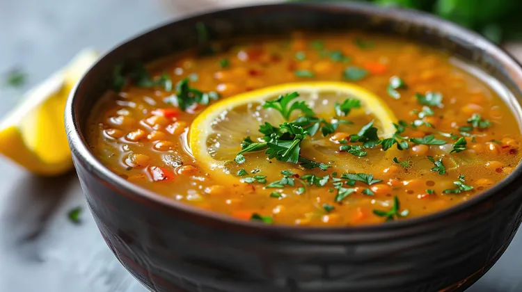 Slow-cooker red lentil soup