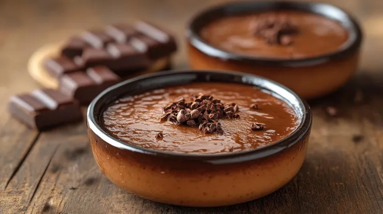 Spiced chocolate creme brulees