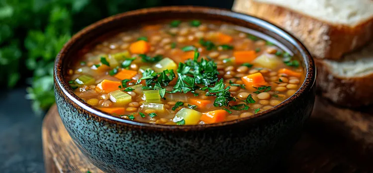 Spicy lentil soup