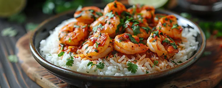 Thai rice with shrimps