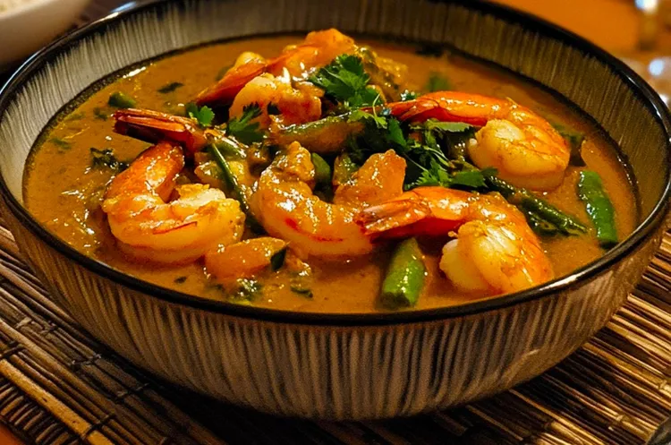 Thai shrimp and pumpkin curry