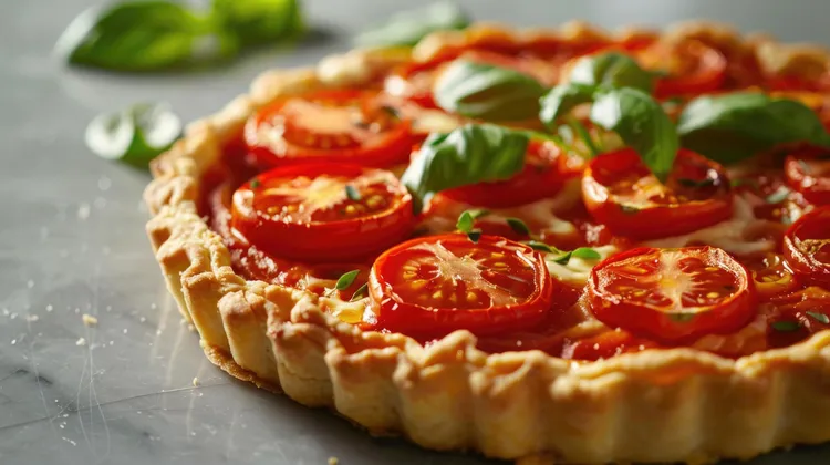 Tomato and basil tart