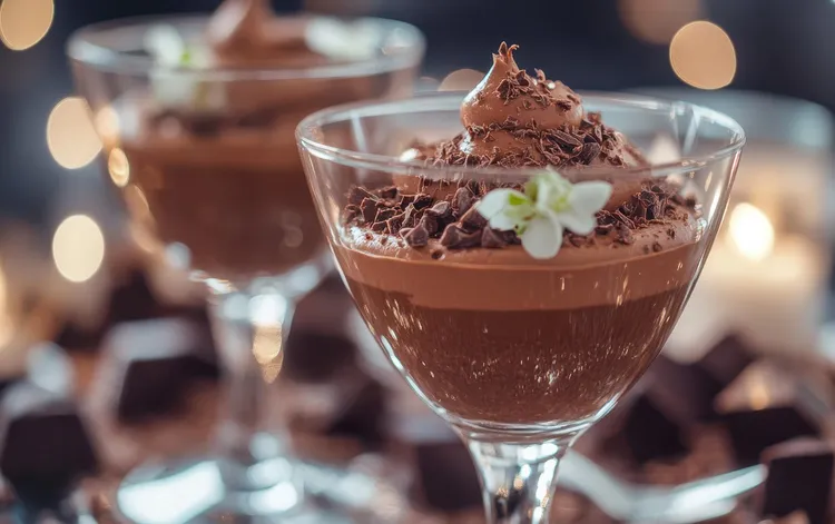 Two-tone chocolate mousse