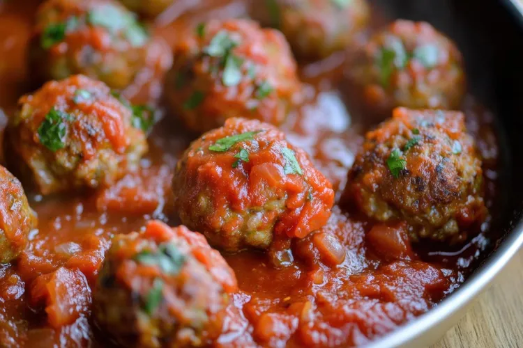 Vegetarian mushroom ‘meatballs’