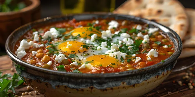 White bean shakshuka with feta and parsley