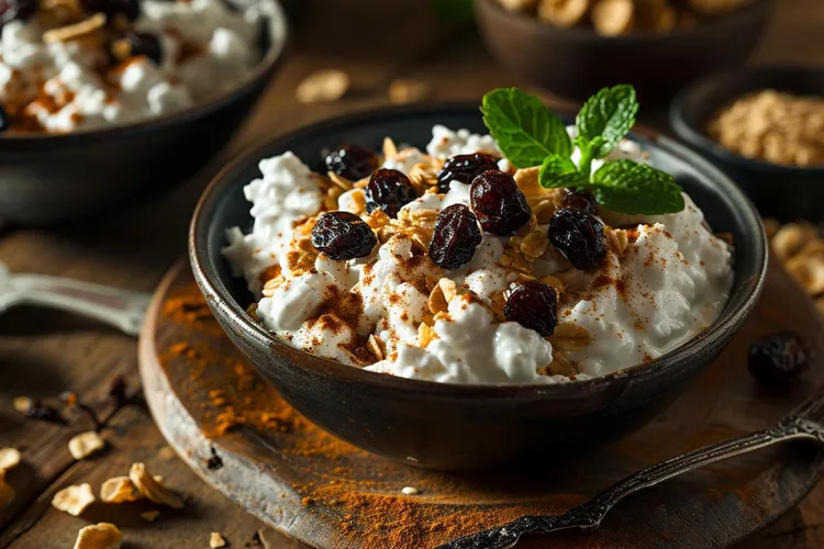 Yogurt raisin parfait