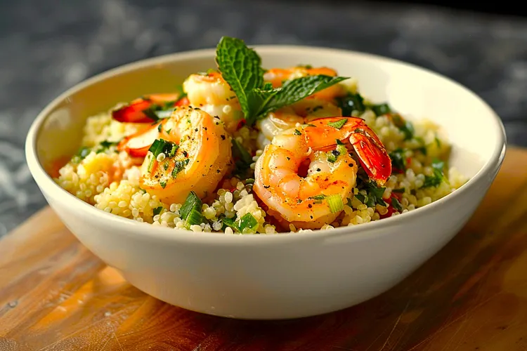 Shrimp and quinoa stir-fry