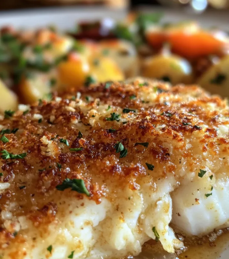 Baked pistachio crusted tilapia