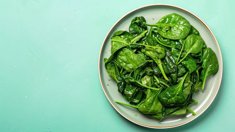 Balsamic spinach with olive oil