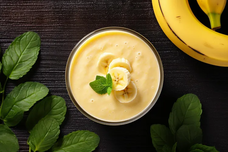 Banana and coconut custards