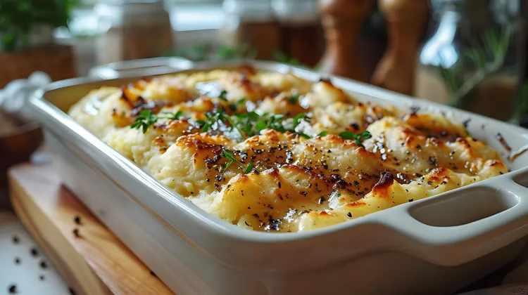 Beef and vegie casserole with cheese dumplings