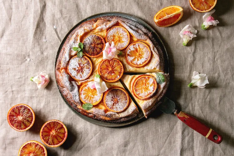 Blood orange tart