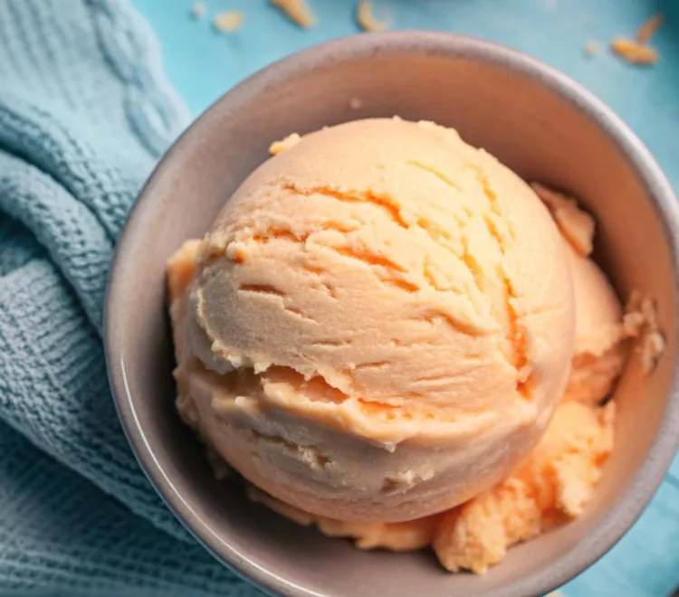 Burnt caramel ice-cream