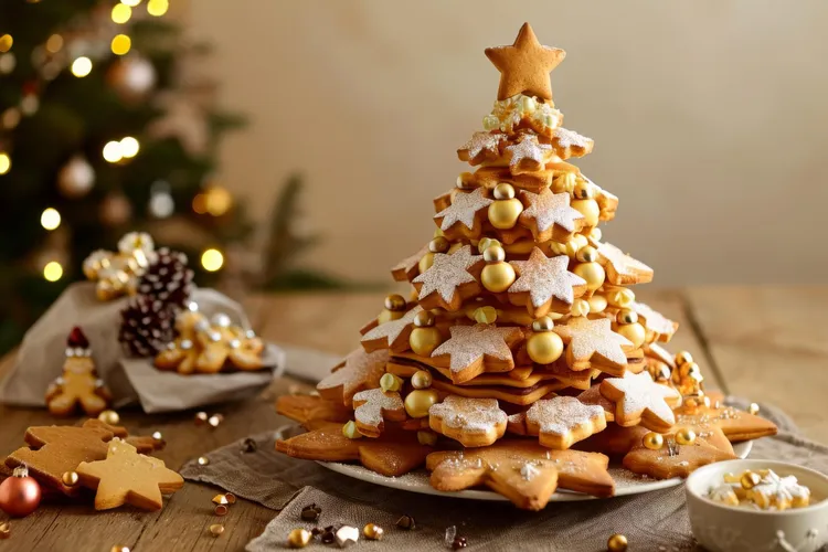 Butter biscuit christmas tree