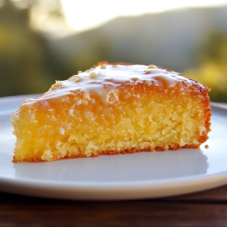 Butter cake with orange icing