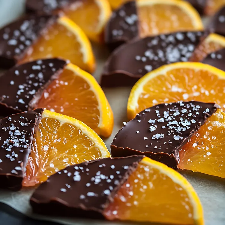 Candied orange dipped in chocolate