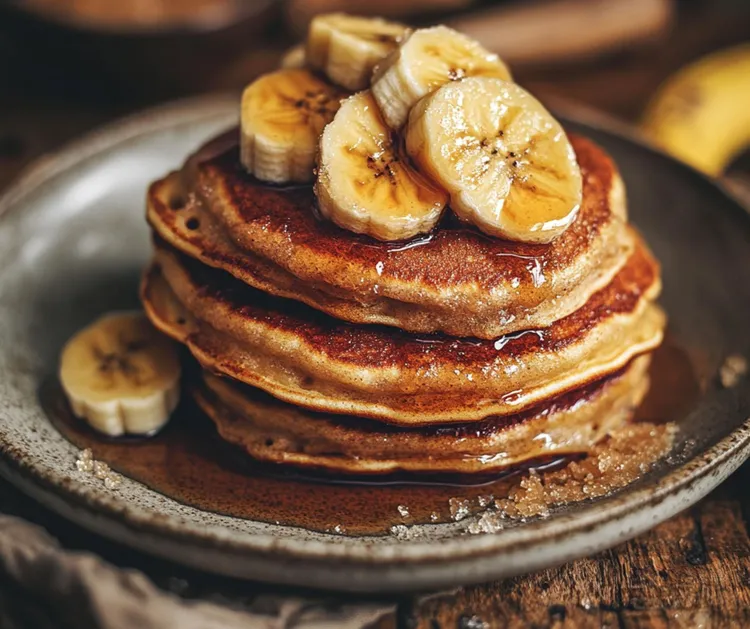 Caramel banana hotcakes