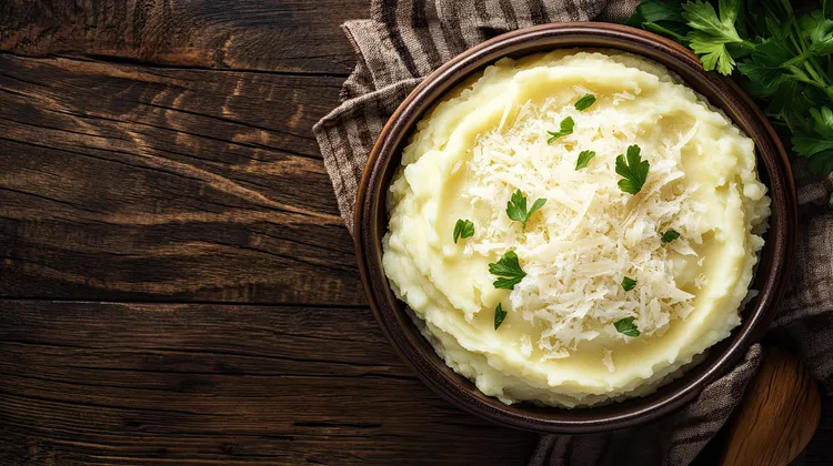Cauliflower, potato and parmesan mash