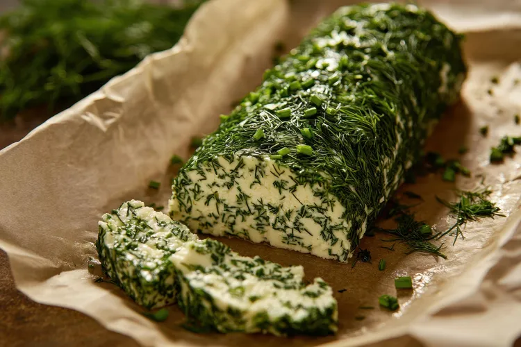 Cheese and herb logs