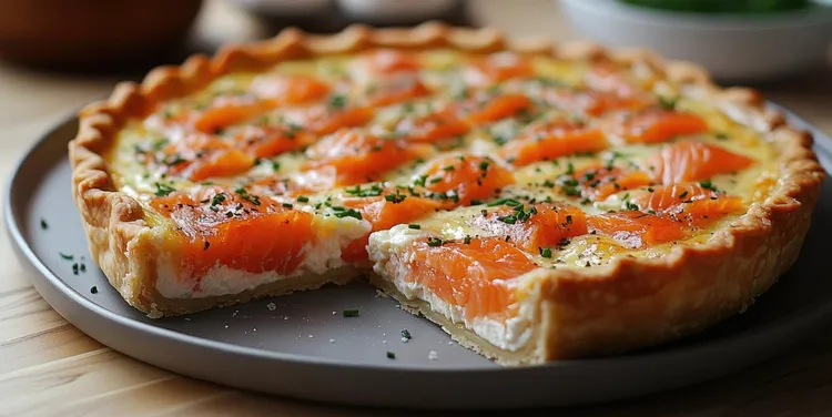 Cheesy salmon pie