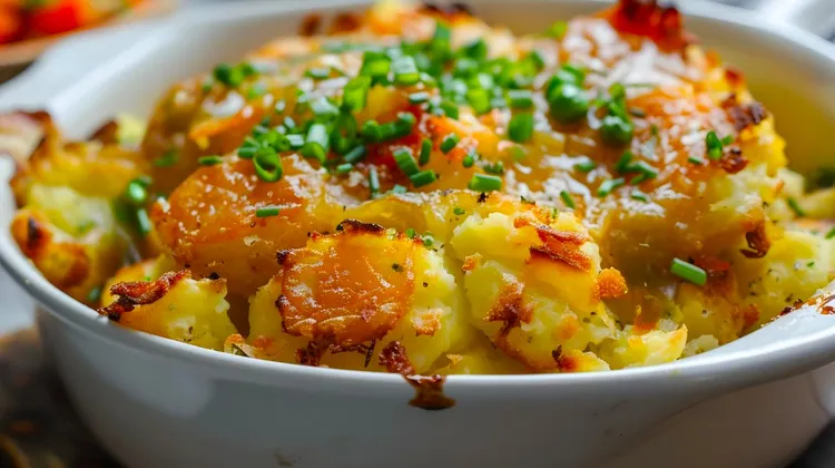 Cheesy smashed baked potatoes