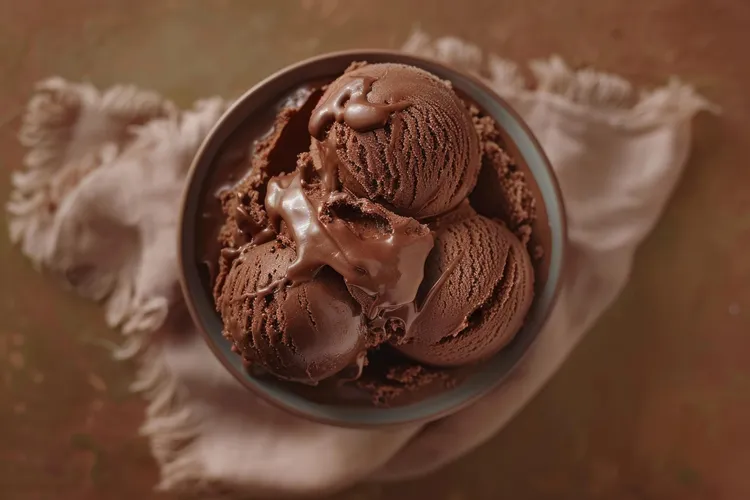 Cinnamon chocolate ice-cream