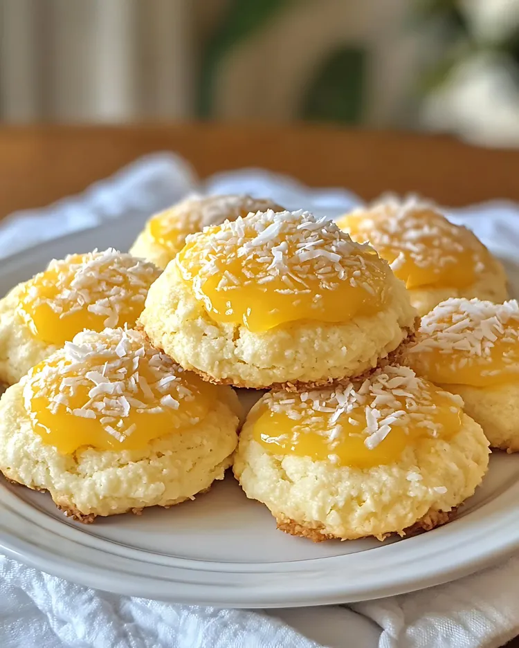 Coconut scones with homemade lemon curd