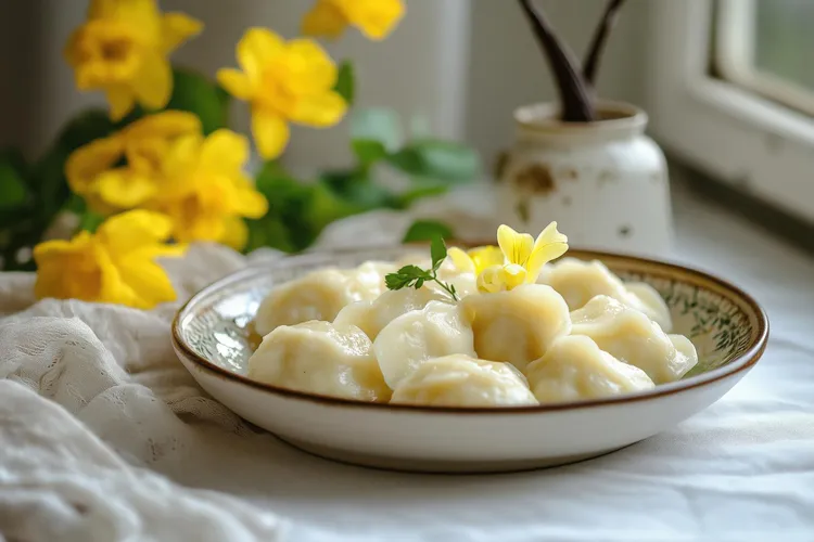 Condensed milk dumplings
