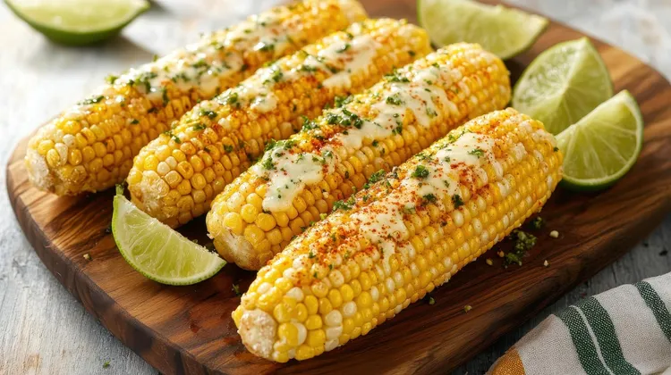 Sweet and spicy corn with citrus lime butter