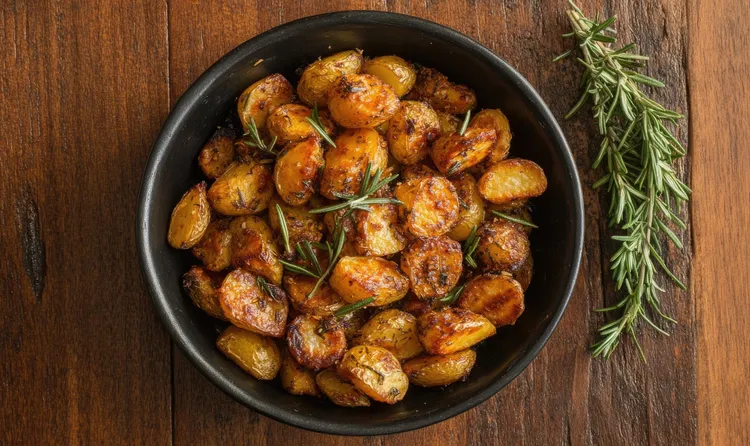 Crunchy roasted garlic and rosemary potatoes
